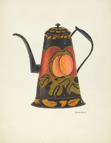 Toleware Coffee Pot, 1935/1942. Creator: John Hall