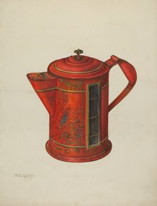 Toleware Coffee Pot, 1935/1942. Creator: Nicholas Acampora