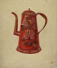 Toleware Coffee Pot, c. 1936. Creator: Max Soltmann