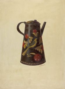 Toleware Coffee Pot, c. 1937. Creator: Max Soltmann