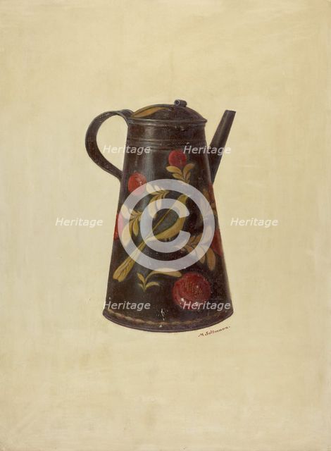 Toleware Coffee Pot, c. 1937. Creator: Max Soltmann.