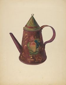 Toleware Coffee Pot, c. 1938. Creator: Charles T. Smith