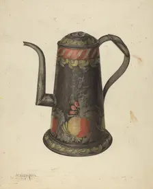 Toleware Coffee Pot, c. 1938. Creator: Nicholas Acampora