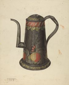 Toleware Coffee Pot, c. 1938. Creator: Nicholas Acampora