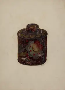 Toleware Canister, 1935/1942. Creator: Myra Newswanger
