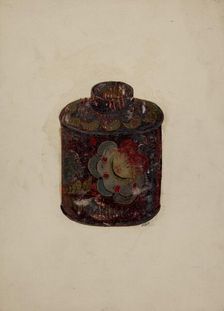 Toleware Canister, 1935/1942. Creator: Myra Newswanger