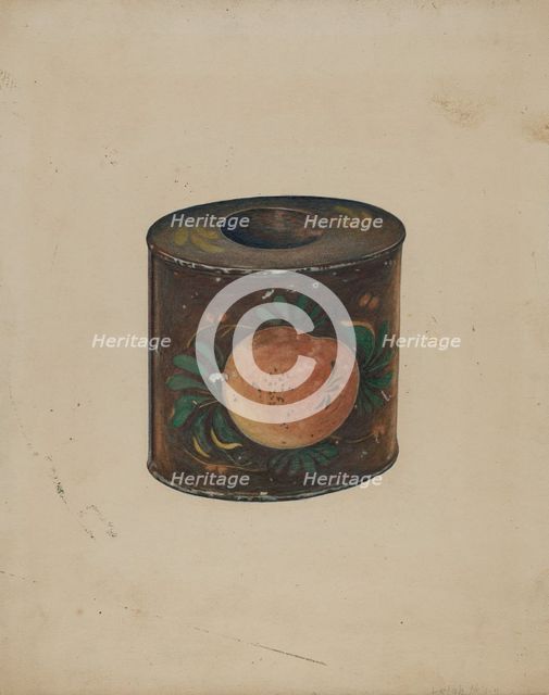 Toleware Canister, c. 1941. Creator: Lelah Nelson.