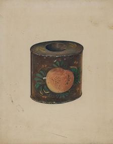 Toleware Canister, c. 1941. Creator: Lelah Nelson