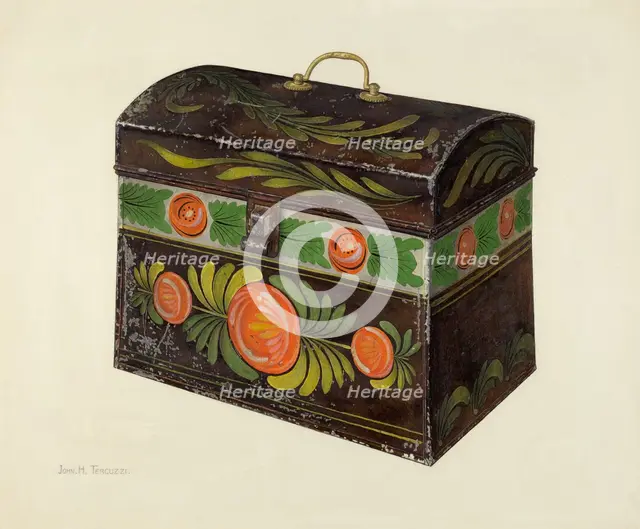 Toleware Box, 1935/1942. Creator: John H. Tercuzzi.