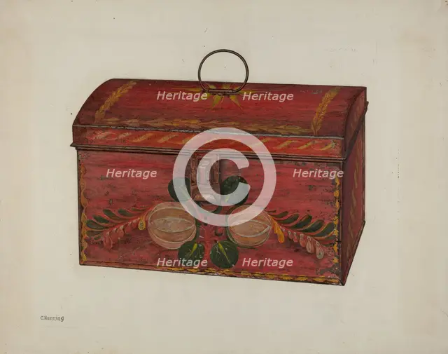 Toleware Box, c. 1940. Creator: Charles Henning.