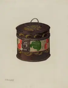 Toleware Box, c. 1941. Creator: Charles Henning