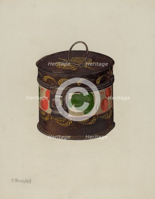 Toleware Box, c. 1941. Creator: Charles Henning.