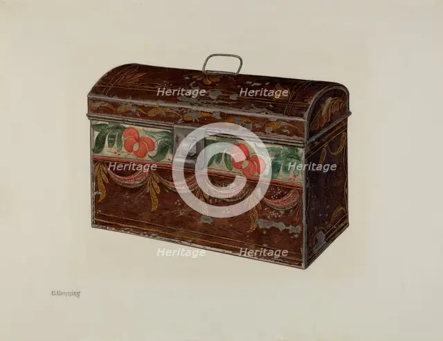 Toleware Box, c. 1941. Creator: Charles Henning.
