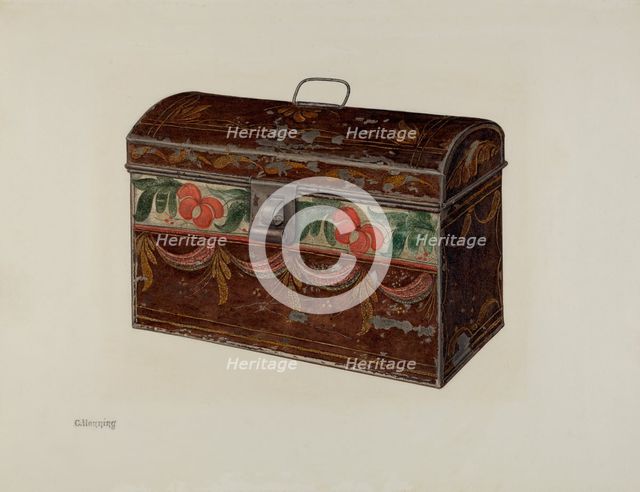 Toleware Box, c. 1941. Creator: Charles Henning.