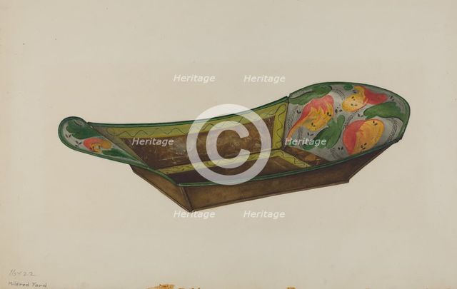 Toleware Bread Tray, 1935/1942. Creator: Mildred Ford.