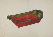 Toleware Bread Tray, c. 1940. Creator: Mildred Ford