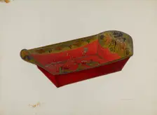 Toleware Bread Tray, c. 1940. Creator: Mildred Ford