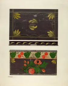 Toleware Document Box, c. 1942. Creator: Charles Henning