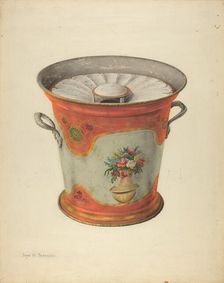 Toleware Slop Pail, 1935/1942. Creator: John H. Tercuzzi