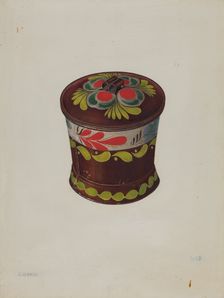Toleware Sugar Bowl, 1935/1942. Creator: Charles Henning