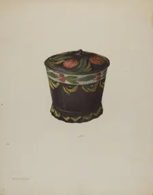 Toleware Sugar Bowl, c. 1938. Creator: Philip Johnson
