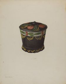 Toleware Sugar Bowl, c. 1938. Creator: Philip Johnson