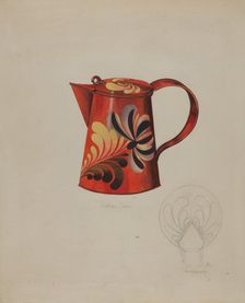 Toleware Syrup Pitcher, c. 1937. Creator: Grace Halpin