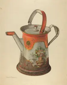 Toleware Water Can, c. 1938. Creator: John H. Tercuzzi