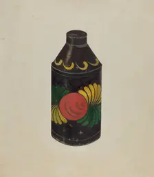 Toleware Tea Cannister, c. 1938. Creator: Edward White