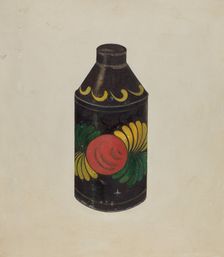 Toleware Tea Cannister, c. 1938. Creator: Edward White