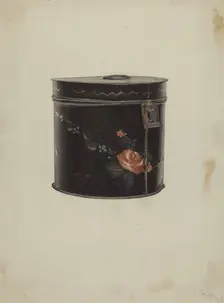 Toleware Tea Cannister, c. 1938. Creator: Henry Murphy