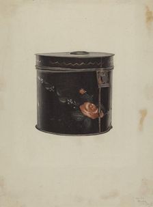 Toleware Tea Cannister, c. 1938. Creator: Henry Murphy
