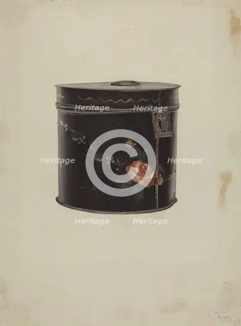 Toleware Tea Cannister, c. 1938. Creator: Henry Murphy.