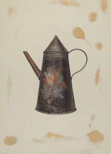 Toleware Teapot, 1935/1942. Creator: Henry Murphy
