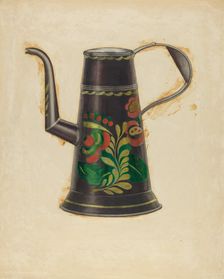 Toleware Teapot, c. 1936. Creator: Ernest Graham