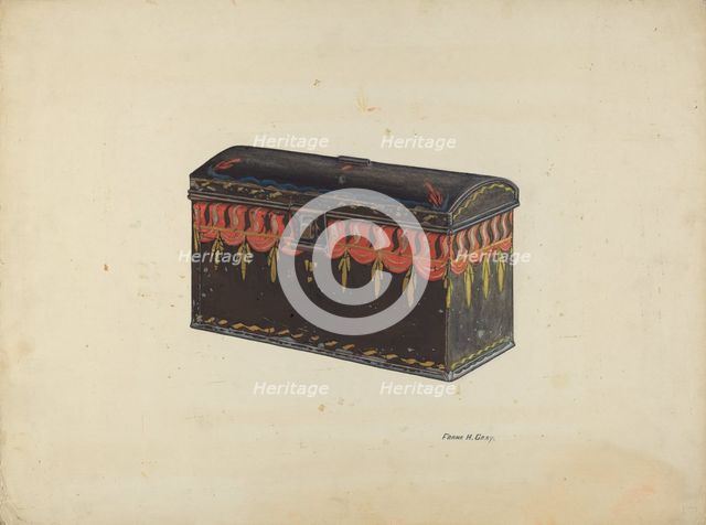 Toleware Tin Box, c. 1938. Creator: Frank Gray.