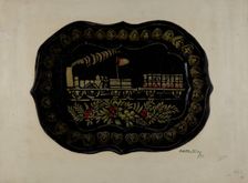 Toleware Tin Tray, 1936. Creator: Eugene Shellady