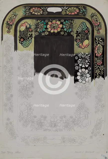Toleware Tray, 1935/1942. Creator: David S De Vault.