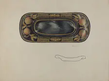 Toleware Tray, c. 1940. Creator: Betty Jacob