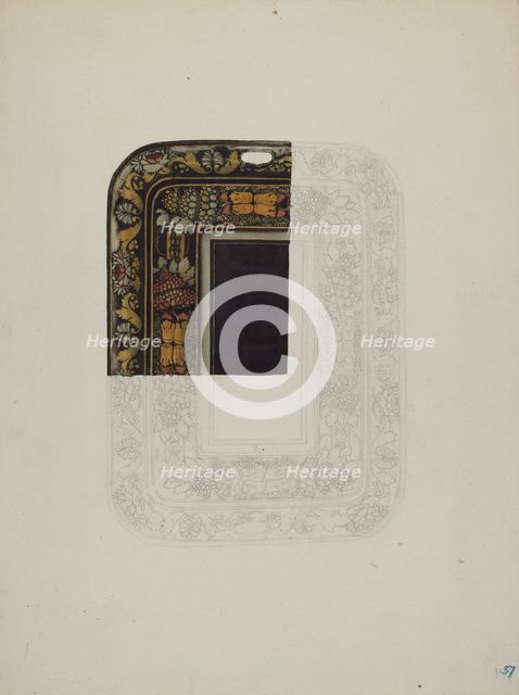Toleware Tray, c. 1941. Creator: Alice Cosgrove.