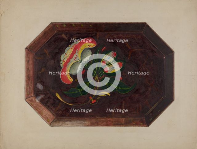 Toleware Tray, c. 1941. Creator: Raymond McGough.