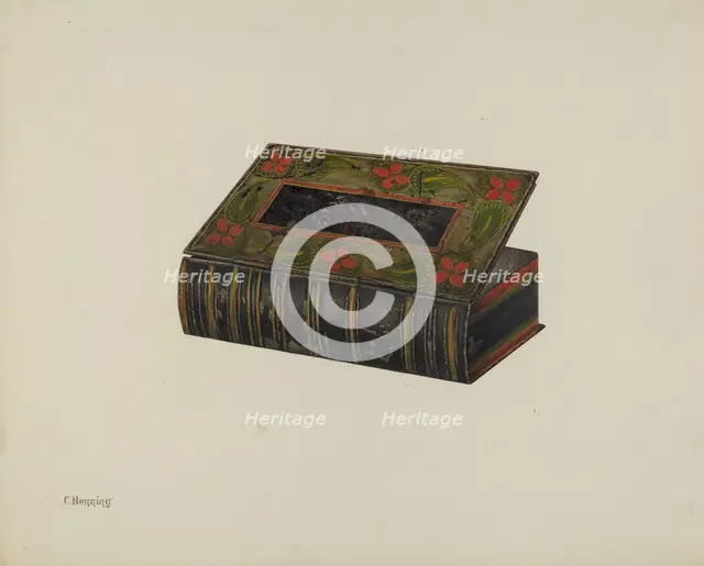 Toleware Trinket Box, c. 1940. Creator: Charles Henning.