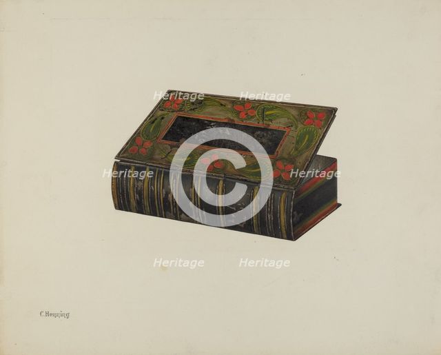 Toleware Trinket Box, c. 1940. Creator: Charles Henning.