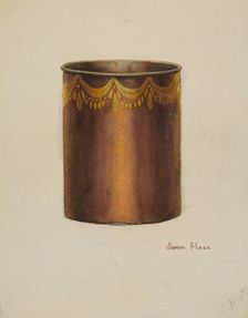 Toleware Vase, c. 1941. Creator: John Hall