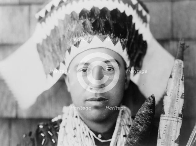 Tolowa dancing head-dress, c1923. Creator: Edward Sheriff Curtis.
