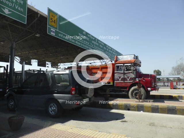 Toll booth on road from Amritsar. Creator: Unknown.