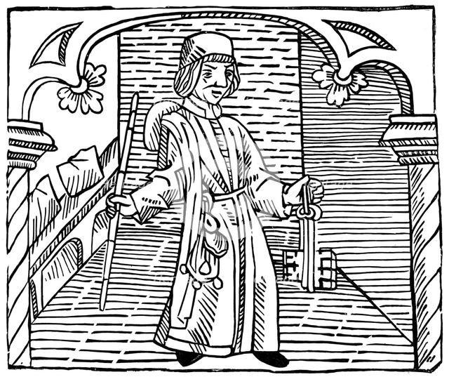 Toll collector, 15th century (1893). Artist: Unknown