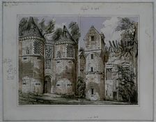 Tolquhon Castle - Entrance Hall and the Courtyard, 1848. Creator: Robert William Billings
