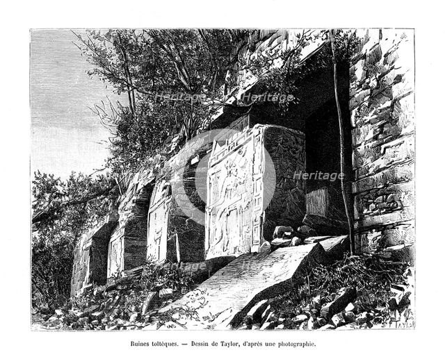 Toltec ruins, Mexico, 19th century. Artist: Taylor