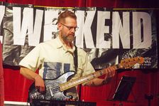 Tom Mason, Robert Mitchell’s True Think, Battle Jazz Festival, Battle, East Sussex, July 2024. Creator: Brian O'Connor